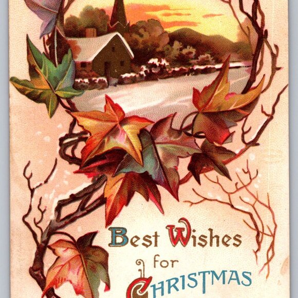 Antique Tuck's & Others Post Card Christmas Lot of 4 (A 1030) - Picture 3 of 8